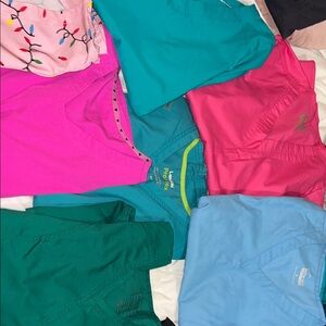 Women’s Size MEDIUM SCRUB TOPS- Different Brands